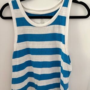 C&C California Striped Blue and White Cotton Tee